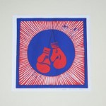 Boxing Glove Lino Cut Print